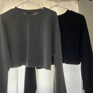 2 New W/out tags sweatshirt crop tops